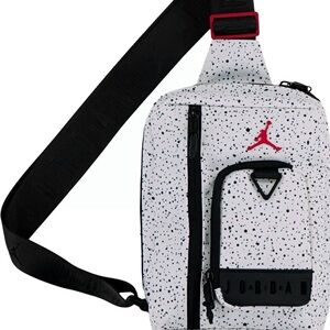 Jordan Speckled White and Black Belt Bag